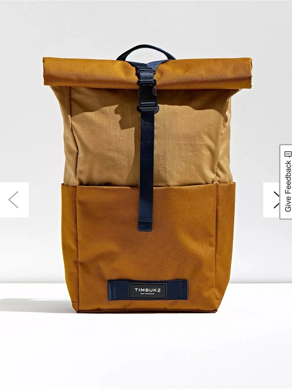 Timbuk2 Mustard Yellow Rolltop Backpack Commuter Laptop Travel Bag